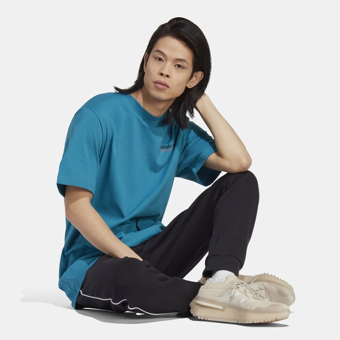 adidas Originals Men's Adventure Mountain Back T-Shirt Blue adidas Originals Men's Adventure Mountain Back T-Shirt Blue image number 2