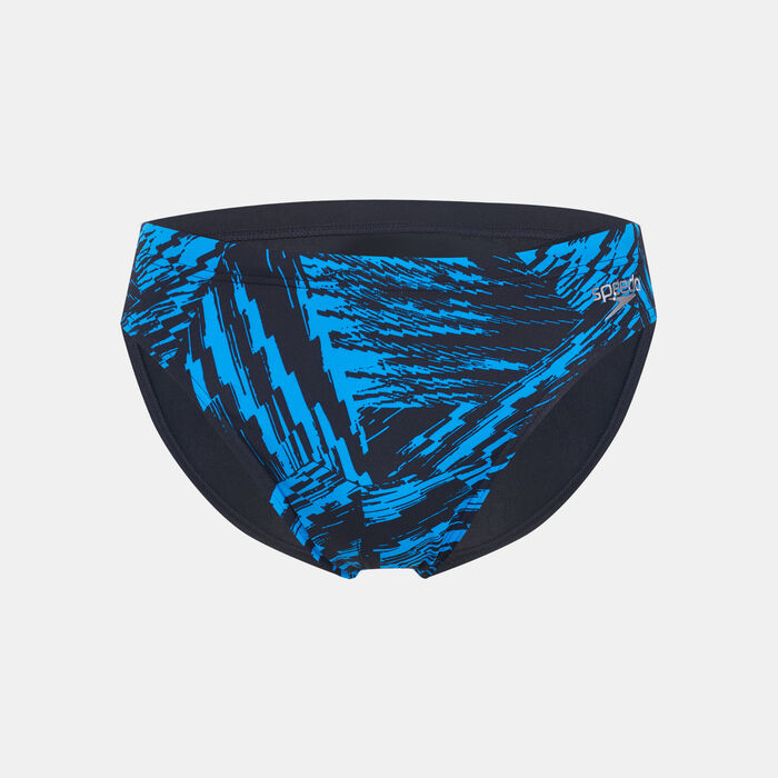 Speedo Men's Allover 7cm Swimming Brief Black image number 0