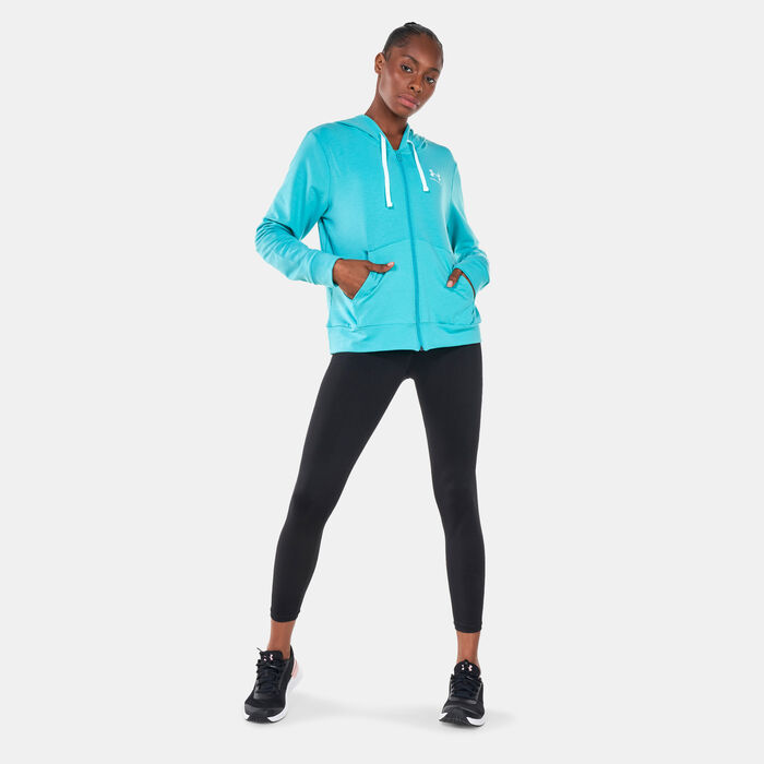 Under Armour Women's Rival Terry Hoodie Green Under Armour Women's Rival Terry Hoodie Green image number 2