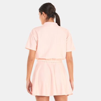 Nike Women's Sportswear Air Pique Polo Shirt Pink Nike Women's Sportswear Air Pique Polo Shirt Pink