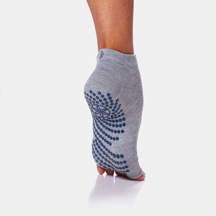Gaiam Toeless Grippy Yoga Socks (1 Pair) Multi-Color Gaiam Toeless Grippy Yoga Socks (1 Pair) Multi-Color image number 1