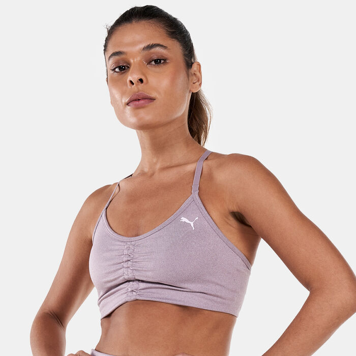 PUMA Women's Low Impact Studio Foundation Sports Bra Brown image number 0