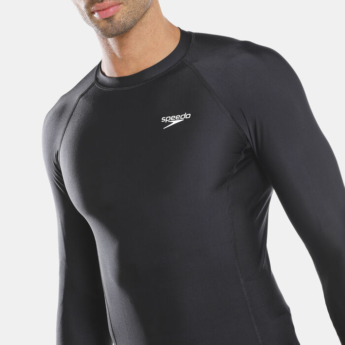 Speedo Men's Long Sleeve Rashguard Black Speedo Men's Long Sleeve Rashguard Black image number 3
