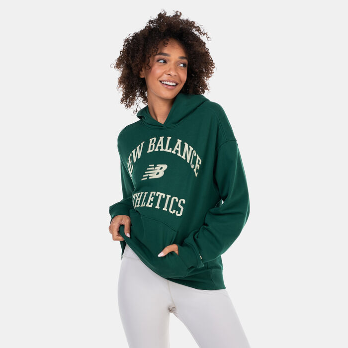 New Balance Women's Athletics Varsity Oversized Fleece Hoodie Green image number 0