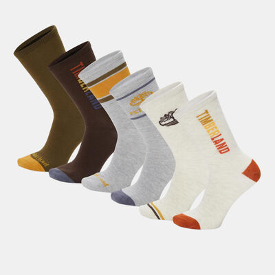 Timberland Multi Logo Crew Socks (6 Pairs) Multi-Color