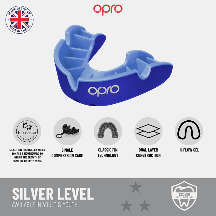 OPRO Self-Fit UFC Silver-Level MMA Mouth Guard White image number 2