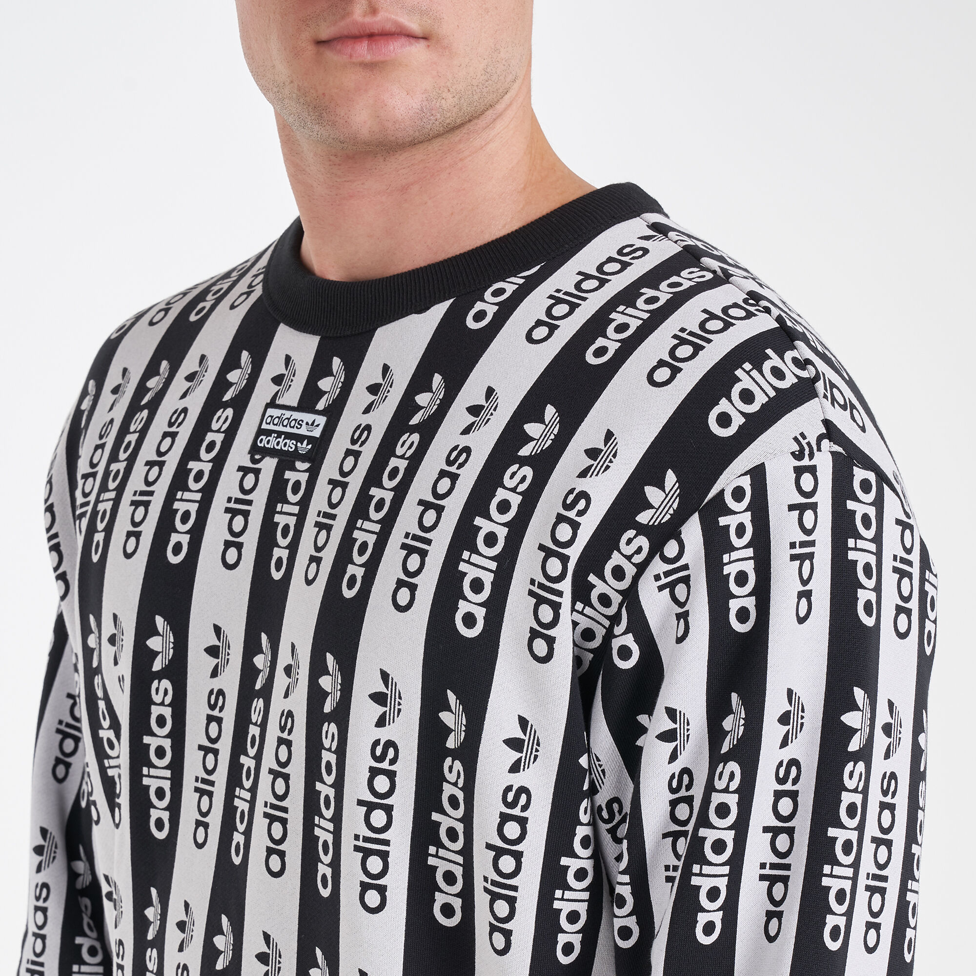 Adidas originals womens ryv on sale sweatshirt black  white