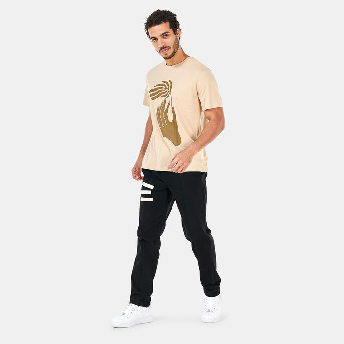 Tee Library Men's Supima Straight Hem T-Shirt Beige image number 2