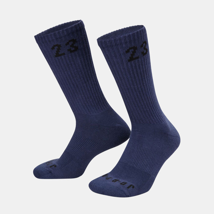 Jordan Essentials Crew Socks (3 Pairs) Multi-Color image number 2
