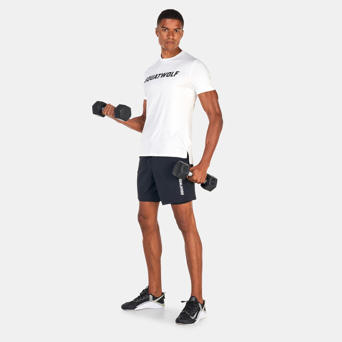 SQUATWOLF Men's Core AeroTech Muscle Training T-Shirt White SQUATWOLF Men's Core AeroTech Muscle Training T-Shirt White image number 2