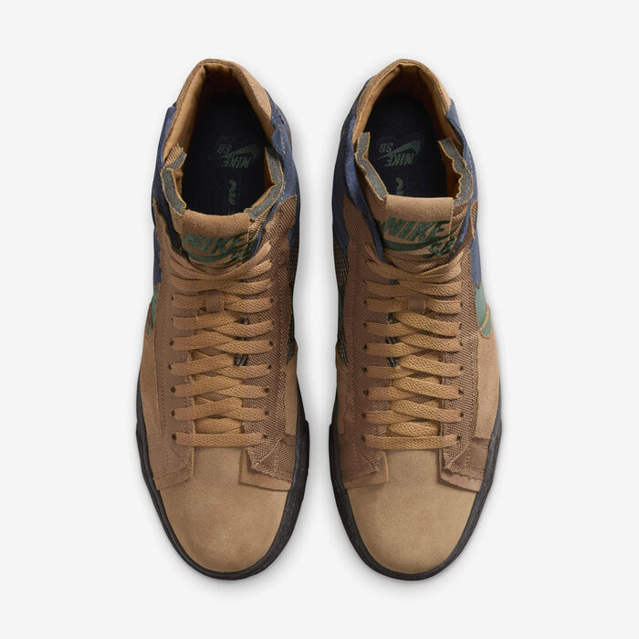 Nike SB Zoom Blazer Mid Premium Skate Shoes Brown image number 3