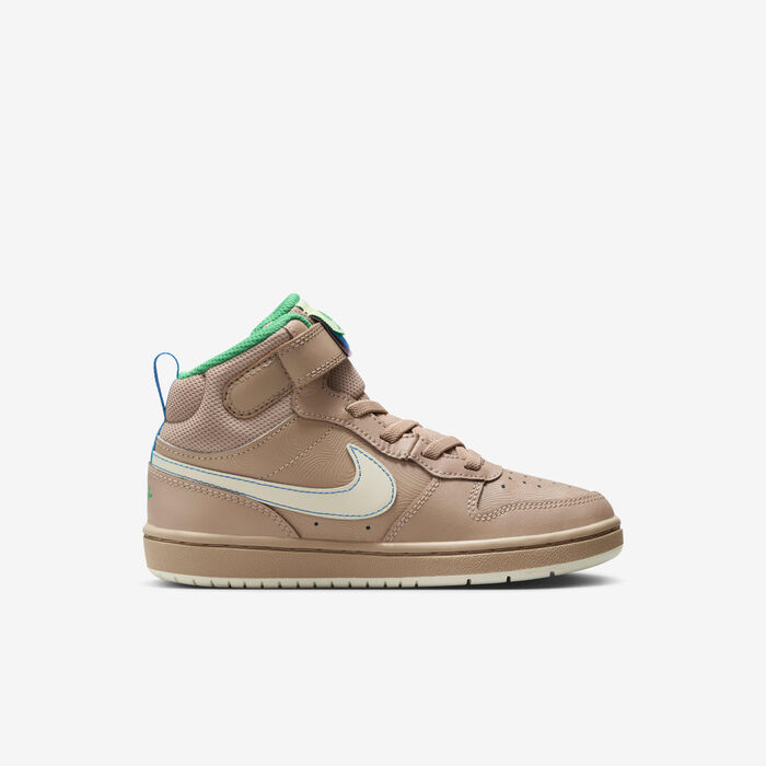Nike Kids' Court Borough Mid 2 SE Shoes Beige Nike Kids' Court Borough Mid 2 SE Shoes Beige image number 2