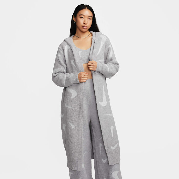 Nike Women's Sportswear Phoenix Cosy Bouclé Long Cardigan Grey Nike Women's Sportswear Phoenix Cosy Bouclé Long Cardigan Grey image number 0
