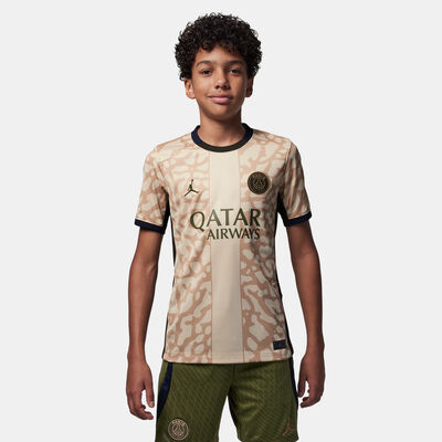 Jordan Kids' Paris Saint-Germain Dri-FIT Replica Fourth Football Jersey - 2023/24 Beige