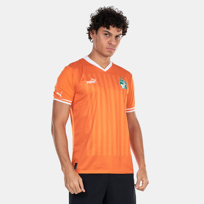 PUMA Men's Ivory Coast Home Replica Jersey - 2022/24 Orange PUMA Men's Ivory Coast Home Replica Jersey - 2022/24 Orange image number 0