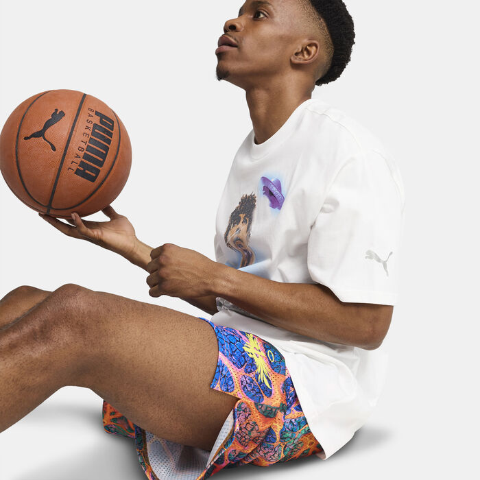 PUMA Men's Lamelo Ball Alien Skins T-Shirt White PUMA Men's Lamelo Ball Alien Skins T-Shirt White image number 3