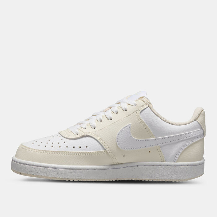 Nike Women's Court Vision Low Next Nature Shoes Ivory Nike Women's Court Vision Low Next Nature Shoes Ivory image number 1