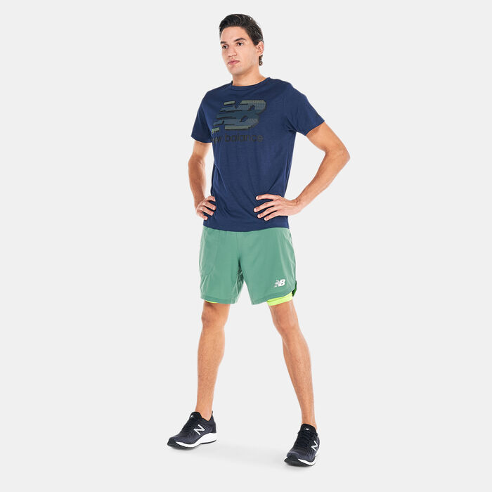 New Balance Men's Heathertech Graphic T-Shirt Blue image number 2