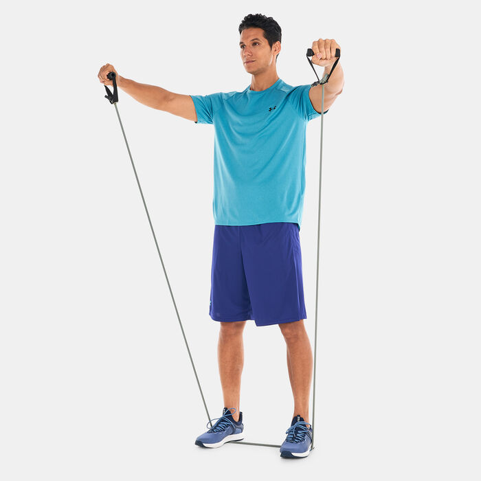 Under Armour Men's UA Tech™ Wordmark Graphic Training Shorts Blue Under Armour Men's UA Tech™ Wordmark Graphic Training Shorts Blue image number 2