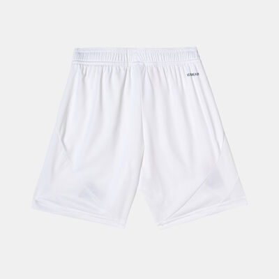 adidas Kids' Real Madrid Home Football Shorts - 2024/25 White adidas Kids' Real Madrid Home Football Shorts - 2024/25 White