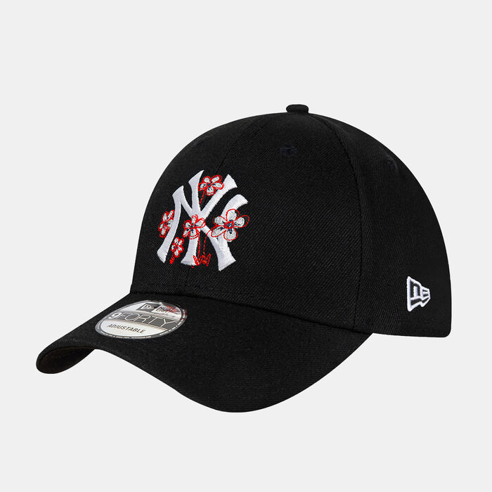 New Era Men's MLB New York Yankees Flower Icon 9FORTY Cap Black New Era Men's MLB New York Yankees Flower Icon 9FORTY Cap Black image number 1