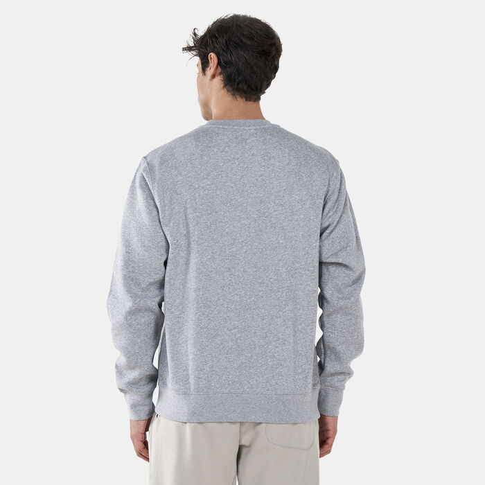 Nike Men's Sportswear Club Fleece Crew Sweatshirt Grey Nike Men's Sportswear Club Fleece Crew Sweatshirt Grey image number 1