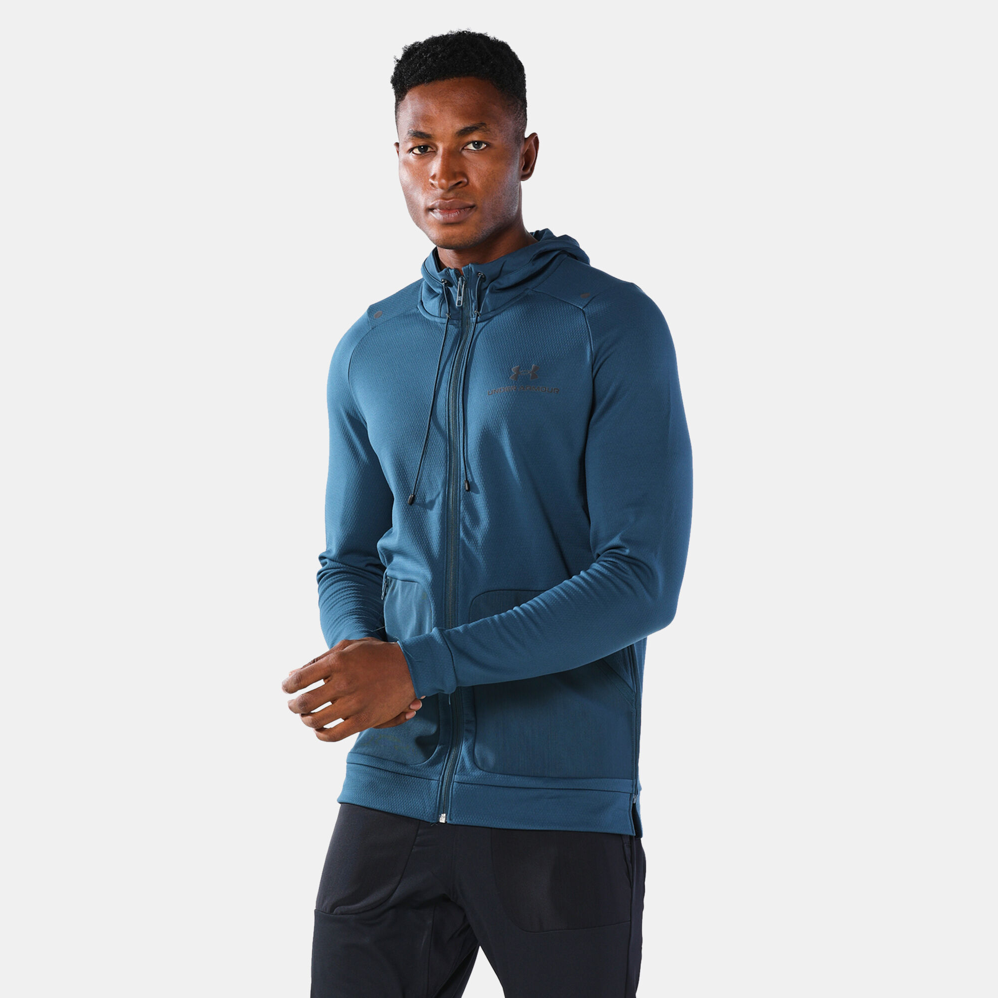 Buy Under Armour Men s Rush All Purpose Full Zip Hoodie Blue in
