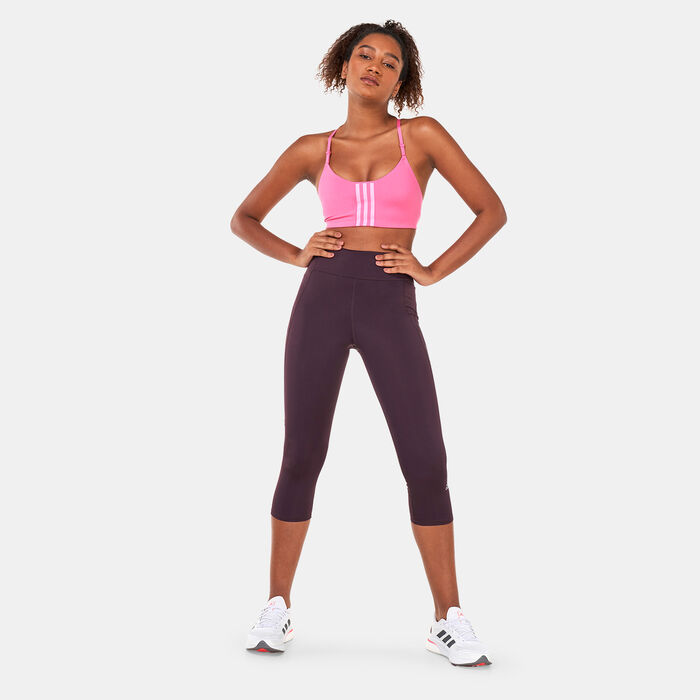 adidas Women's Aeroimpact Training Light Support Sports Bra Pink adidas Women's Aeroimpact Training Light Support Sports Bra Pink image number 2