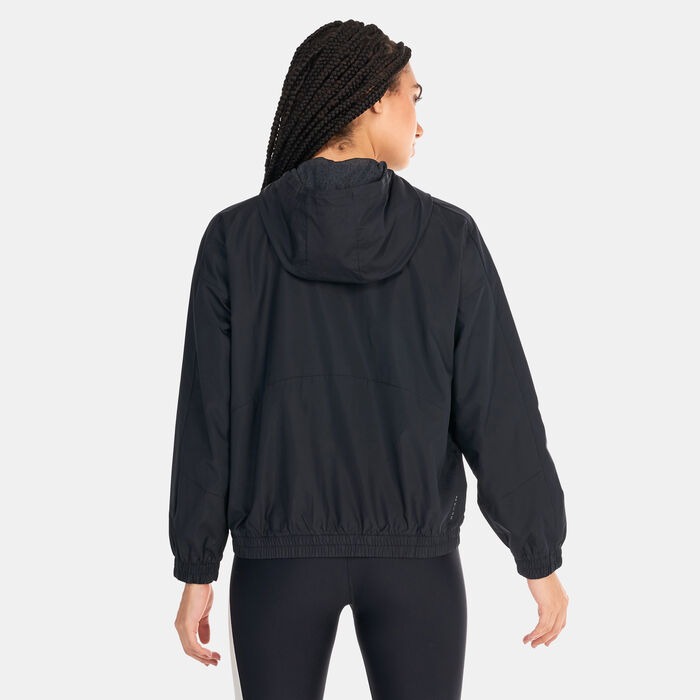 Under Armour Women's UA RUSH™ Woven Full-Zip Jacket Black Under Armour Women's UA RUSH™ Woven Full-Zip Jacket Black image number 1