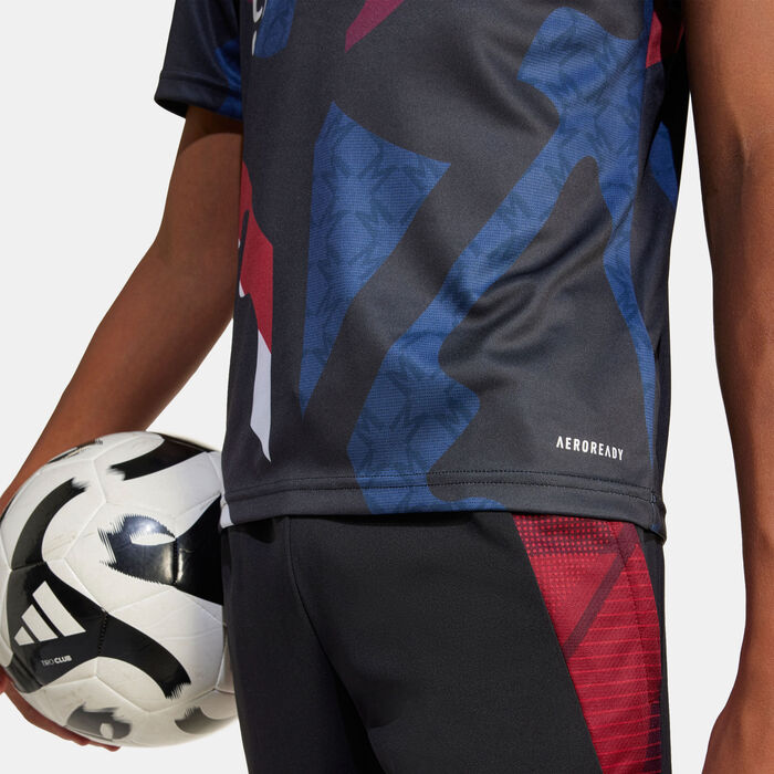 adidas Kids' Manchester United 24/25 Pre-Match Football Top Red adidas Kids' Manchester United 24/25 Pre-Match Football Top Red image number 3