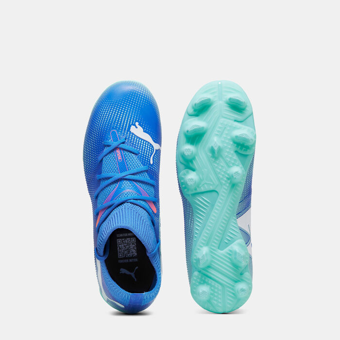 PUMA Kids' FUTURE 7 MATCH Firm Ground/Artificial Ground Football Shoes White image number 3