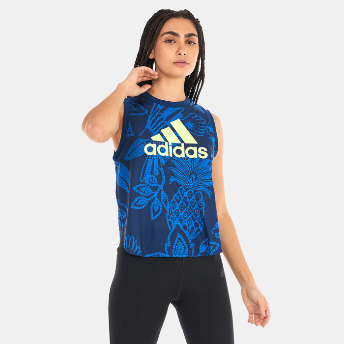 adidas Women's FARM Rio Tank Top Blue adidas Women's FARM Rio Tank Top Blue image number 0