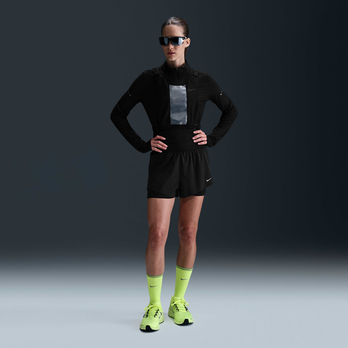 Nike Women's Swift Dri-FIT 2-in-1 Running Shorts Black Nike Women's Swift Dri-FIT 2-in-1 Running Shorts Black image number 0
