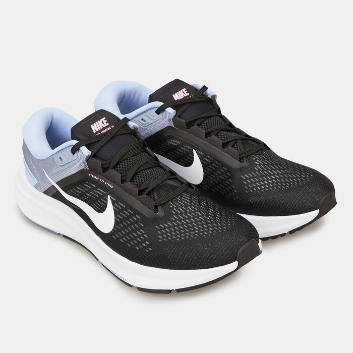 Nike Men's Air Zoom Structure 24 Running Shoe Black Nike Men's Air Zoom Structure 24 Running Shoe Black image number 2