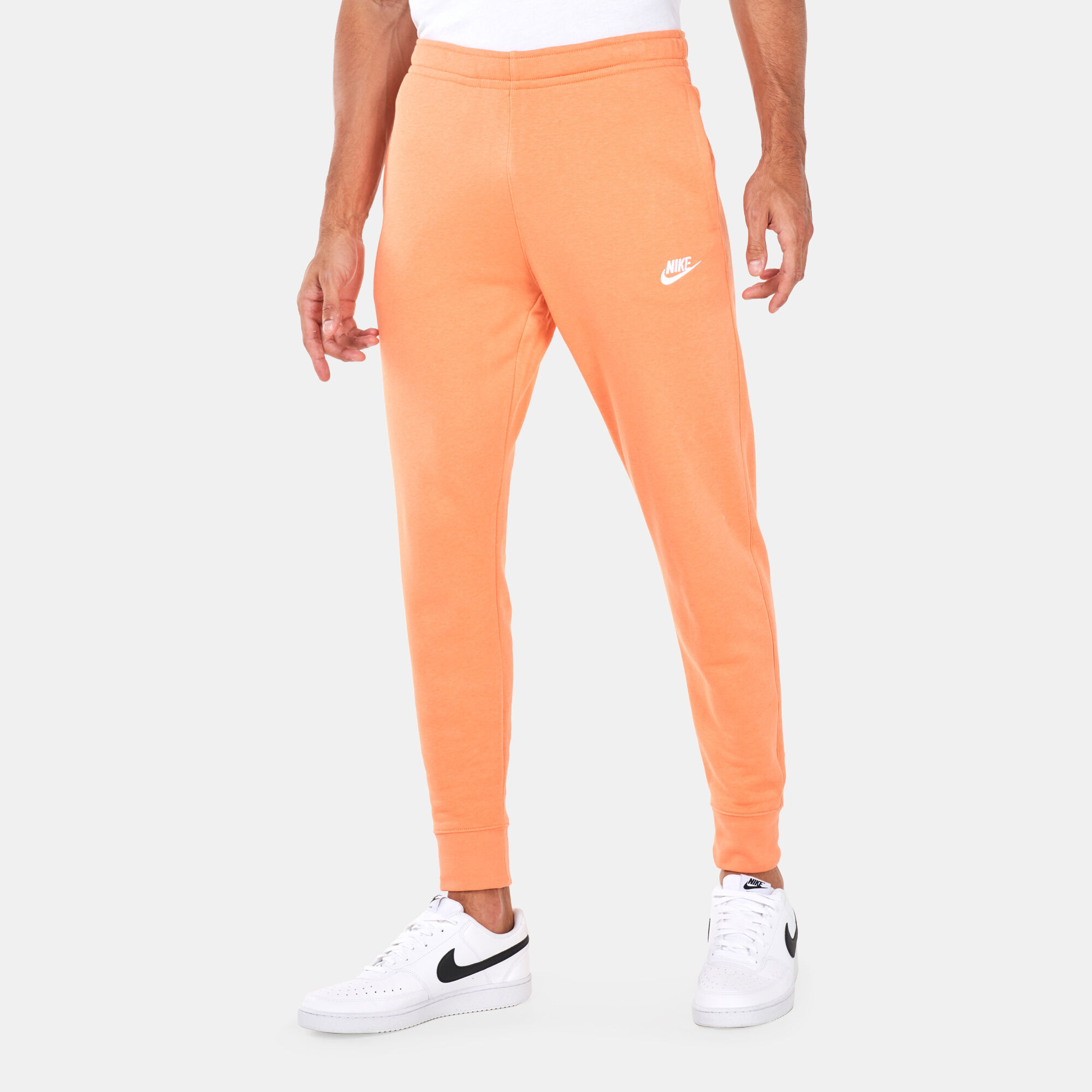 Nike club joggers orange new arrivals