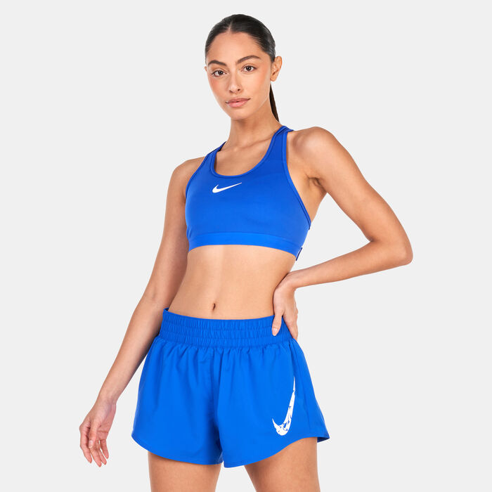 Buy Nike Women's Swoosh High Support Training Sports Bra Blue in KSA -SSS