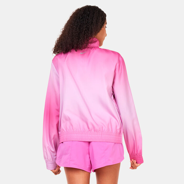 Nike Women's Swoosh Run Print Jacket Pink Nike Women's Swoosh Run Print Jacket Pink image number 1