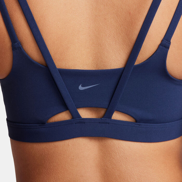 Nike Women's Zenvy Dri-FIT Strappy Light-Support Training Sports Bra Blue Nike Women's Zenvy Dri-FIT Strappy Light-Support Training Sports Bra Blue image number 2