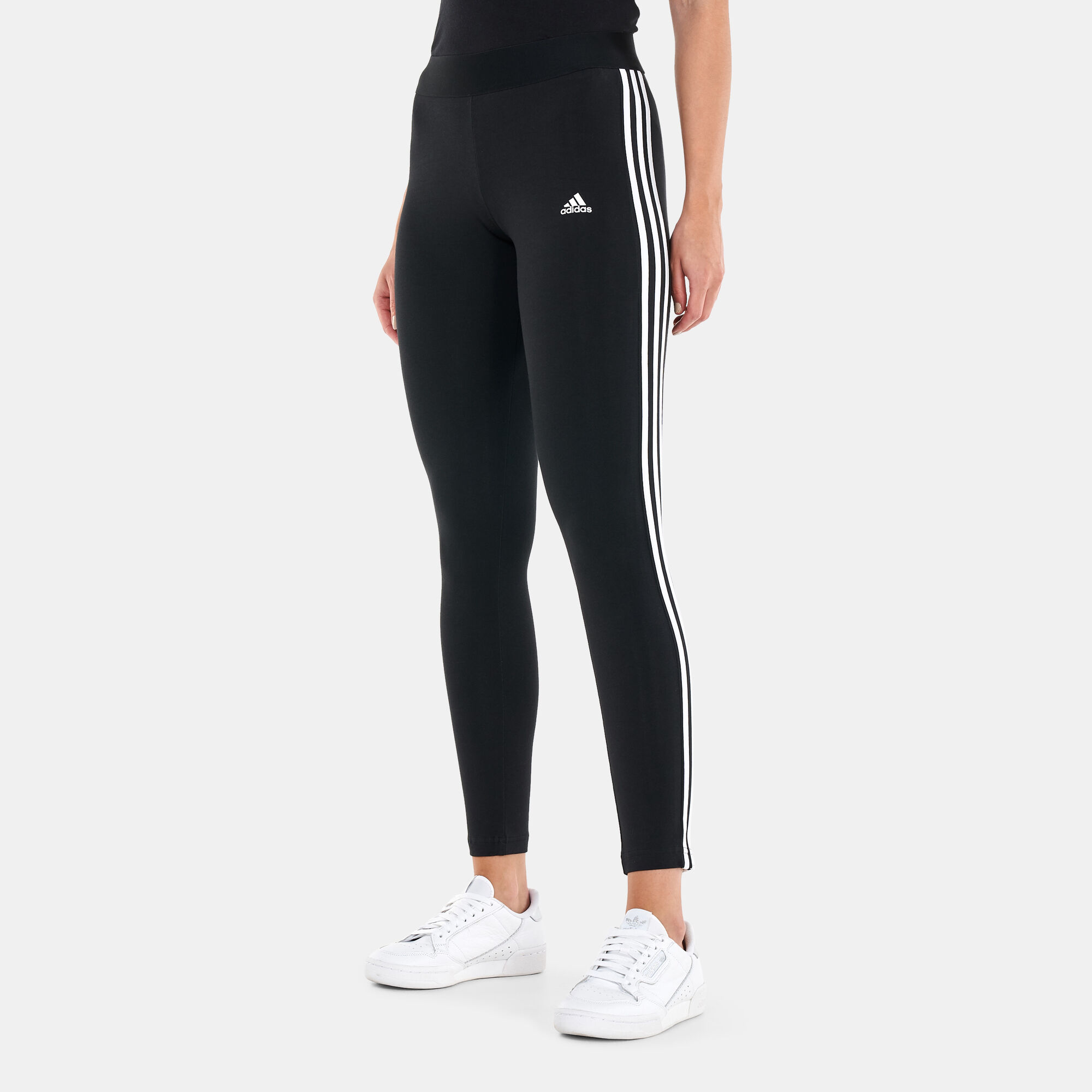 Adidas 3 stripe tights climalite top