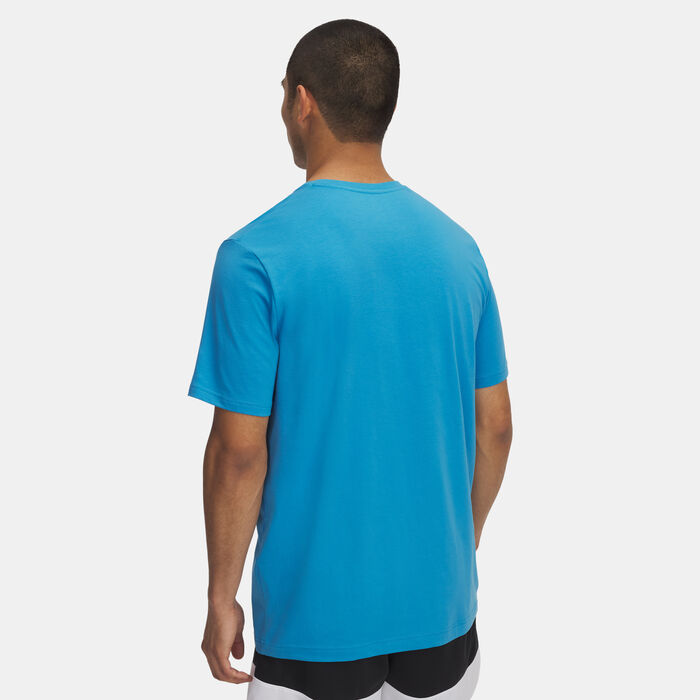 Under Armour Men's 60/40s Hoops Net Graphic T-Shirt Blue Under Armour Men's 60/40s Hoops Net Graphic T-Shirt Blue image number 1