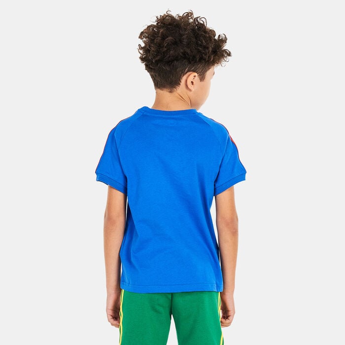 adidas Originals Kids' Adicolor 3-Stripes T-Shirt Blue adidas Originals Kids' Adicolor 3-Stripes T-Shirt Blue image number 1