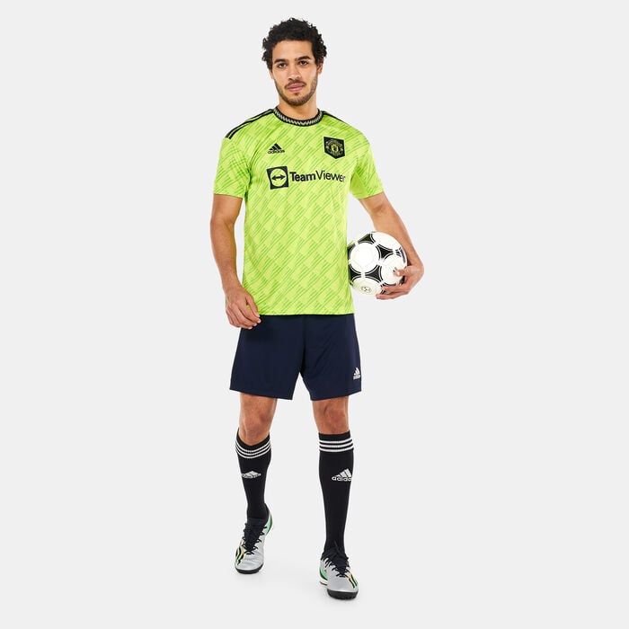 adidas Men's Manchester United Stadium Third Jersey - 2022/23 yellow adidas Men's Manchester United Stadium Third Jersey - 2022/23 yellow image number 2