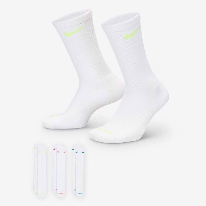 Nike Everyday Plus Cushioned Training Crew Socks (3 Pack) White Nike Everyday Plus Cushioned Training Crew Socks (3 Pack) White image number 0