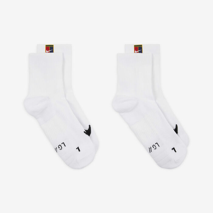 Nike Multiplier Max Tennis Ankle Socks (2 Pairs) White image number 2