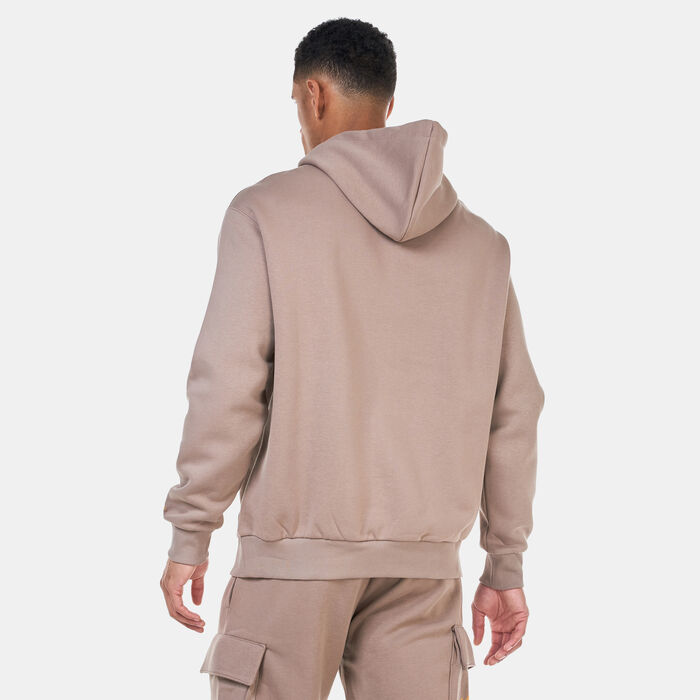 New Era Men's Script Logo Hoodie Beige New Era Men's Script Logo Hoodie Beige image number 1