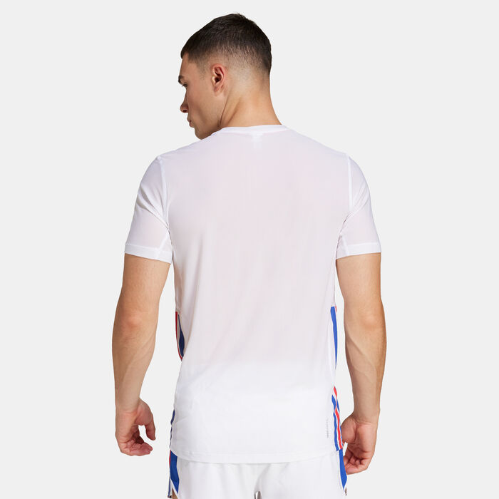 adidas Men's Adizero Retro Running T-Shirt White adidas Men's Adizero Retro Running T-Shirt White image number 1