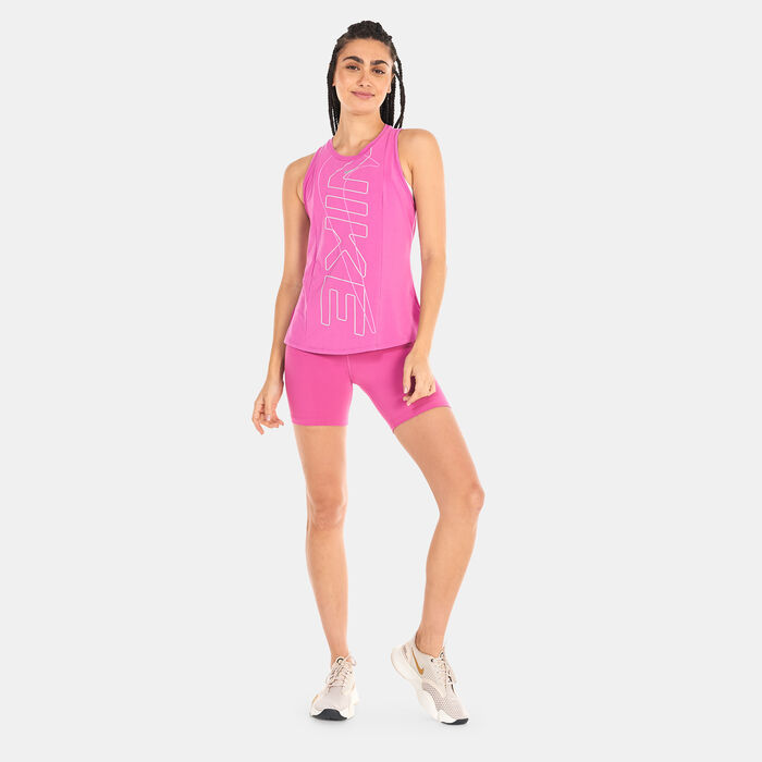 Nike Women's Dri-FIT One Luxe Tank Top Pink image number 2