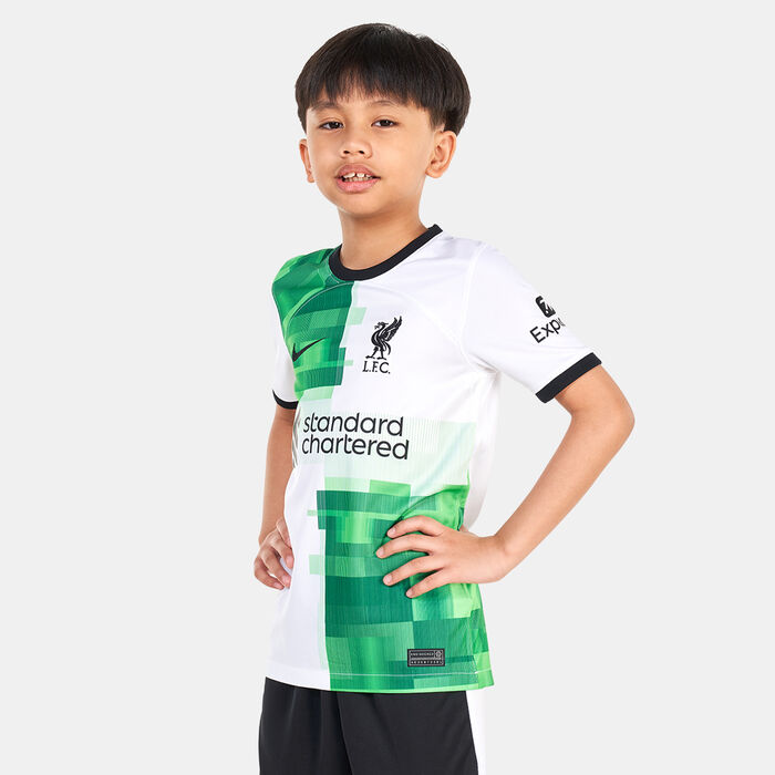 Nike Kids' Liverpool F.C. Dri-FIT Stadium Away Football Jersey - 2023/24 (Older Kids) White image number 0