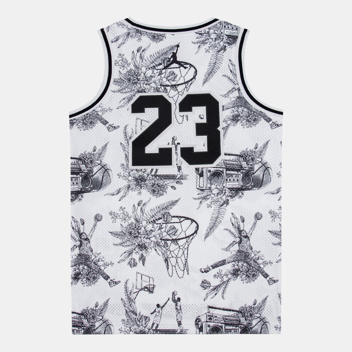 Jordan Kids' 23 Striped Jersey Top White image number 1