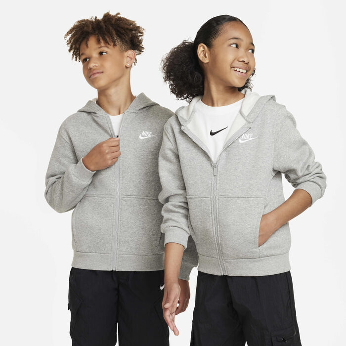 Nike Kids' Sportswear Club Fleece Full-Zip Hoodie Grey image number 0